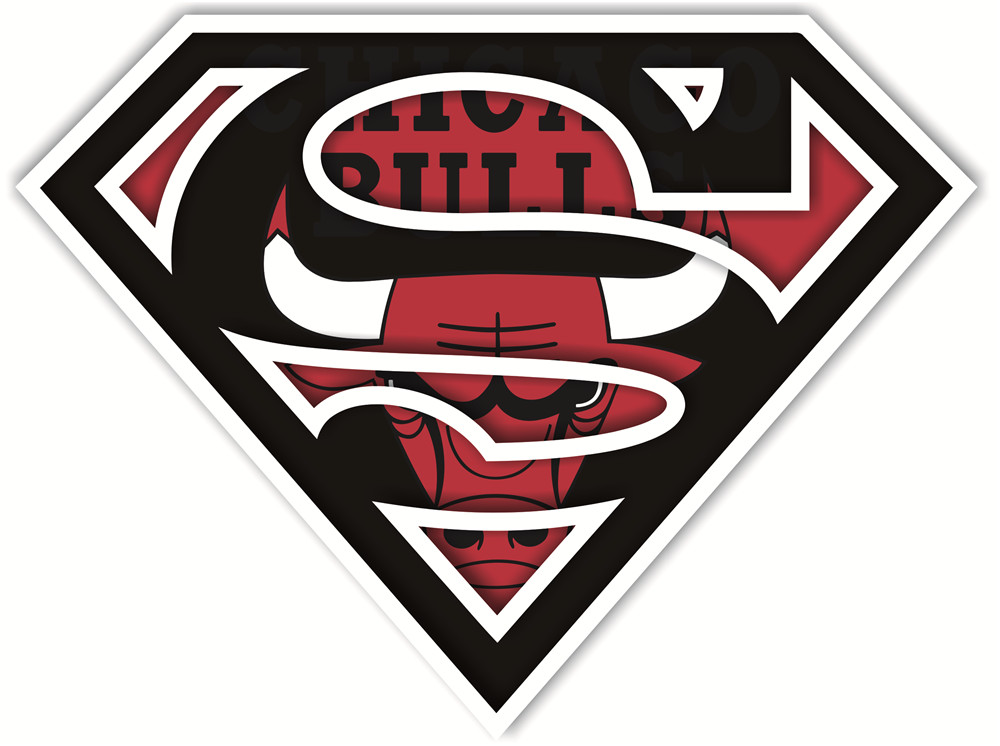 Chicago Bulls superman iron on heat transfer